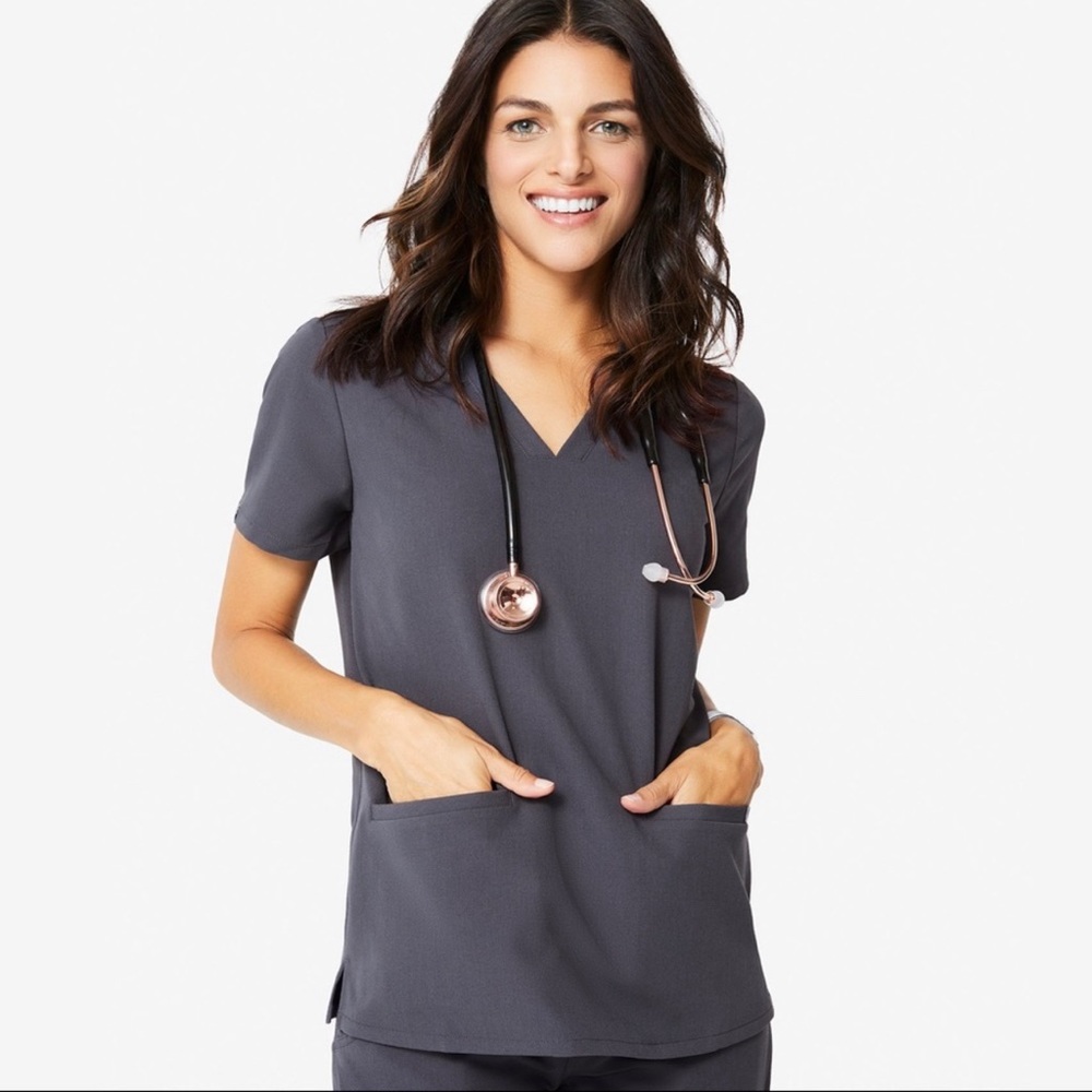 Casma Three-Pocket Scrub Top and High Waisted Yola Scrub Pants